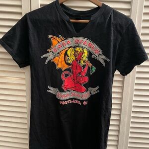 Vegan strip club Casa Diablo black skirt